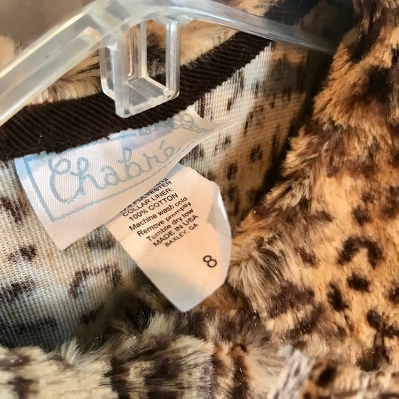 Girls Leopard Print Coat Size 8 - Picture 2 of 7